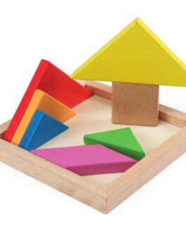 Tangram en bois coloré