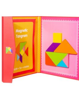 Tangram magnétique éducatif dans un coffret compact et coloré