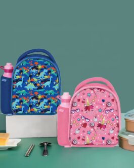 Sac a lunch plusieurs coloris avec compartiment Gourde , 1 a 3 pieces avec lunch box et gourde