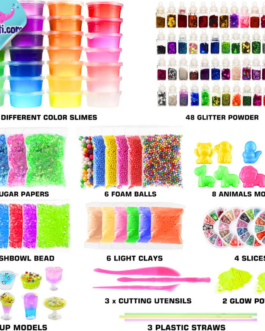 Kit Slime 126 pièces – Créations lumineuses et colorées !