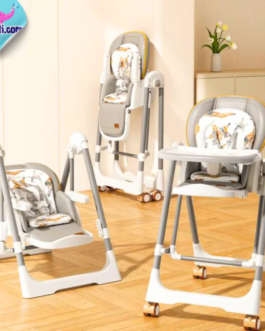 Chaise Haute Multifonction 3 en 1 pour Bébé avec fonction balancelle 4 coloris dispo