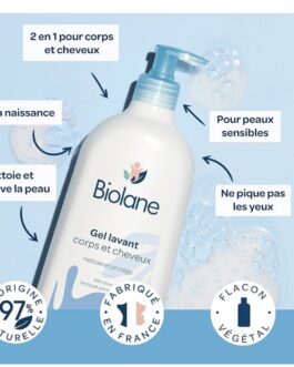 Biolane Gel Lavant Corps Et Cheveux 2en1 des la Naissance 750 ml