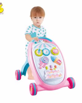 Trotteur chariot de marche éducatif rose ou bleu avec balle et jouet