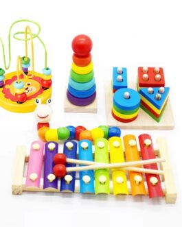 Kit de 5 jouets Montesorri En Bois Pour Enfant au choix