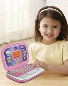 VTECH-  Ordi Genius Kid ROSE, Ordinateur Enfant avec Écran Rétroéclairé, 20 Activités et Jeux Évolutifs, Jouet Éducatif, Cadeau Enfant de 3 Ans à 7 Ans – Contenu en Français Rose